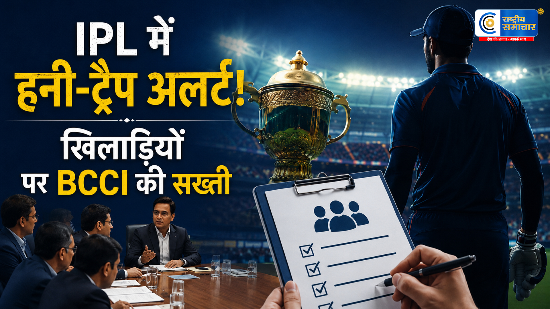 IPL 2026 में सख्ती: खिलाड़ियों को हनी-ट्रैप से बचाने के लिए BCCI के नए नियम,होटल में होगी अचानक तलाशी 
