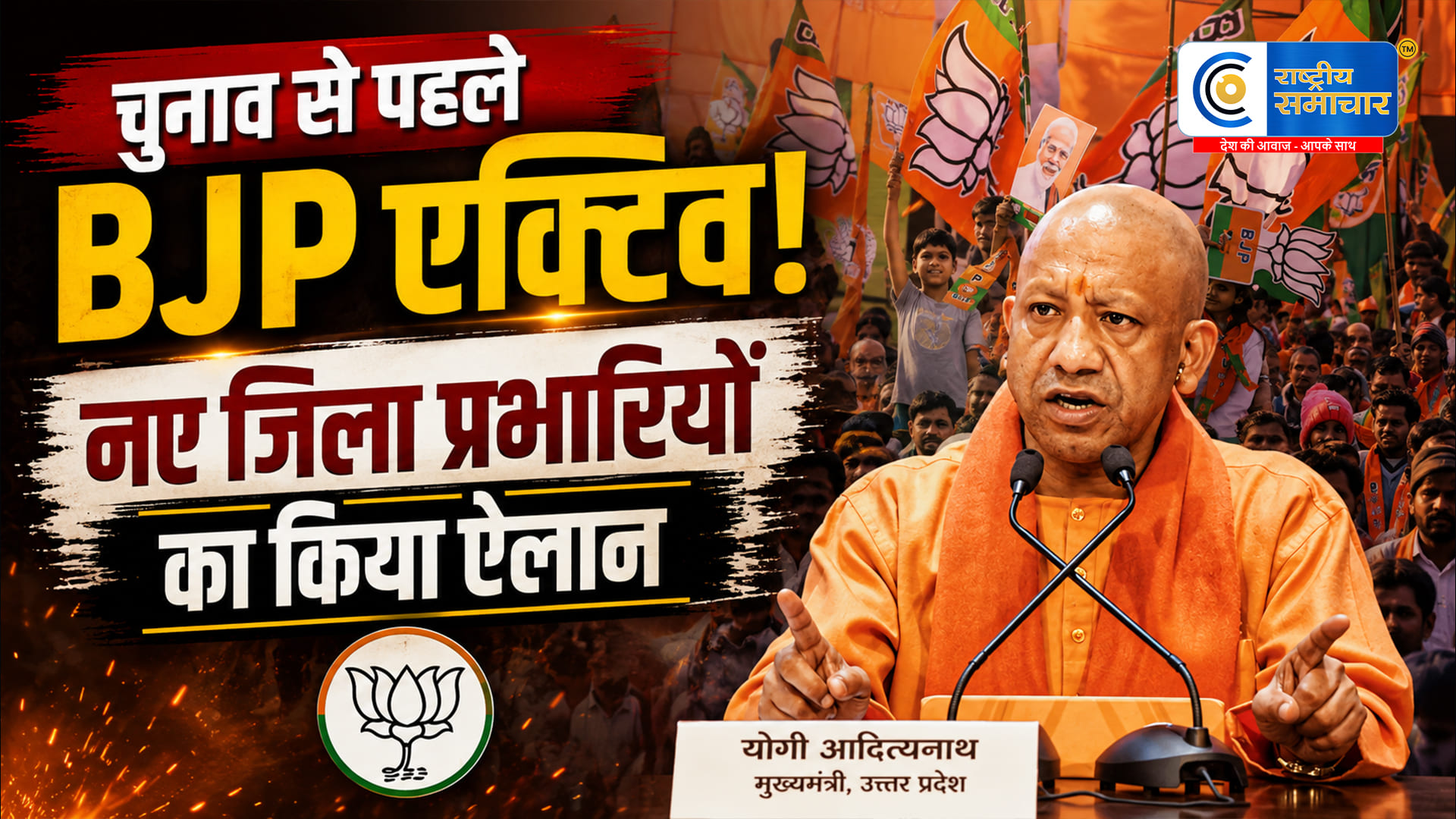 UP विधानसभा चुनाव सेपहले BJP ने तेज की संगठनात्मक तैयारी, क्षेत्रीय और मोर्चा प्रभारियों को सौंपी नई जिम्मेदारियां