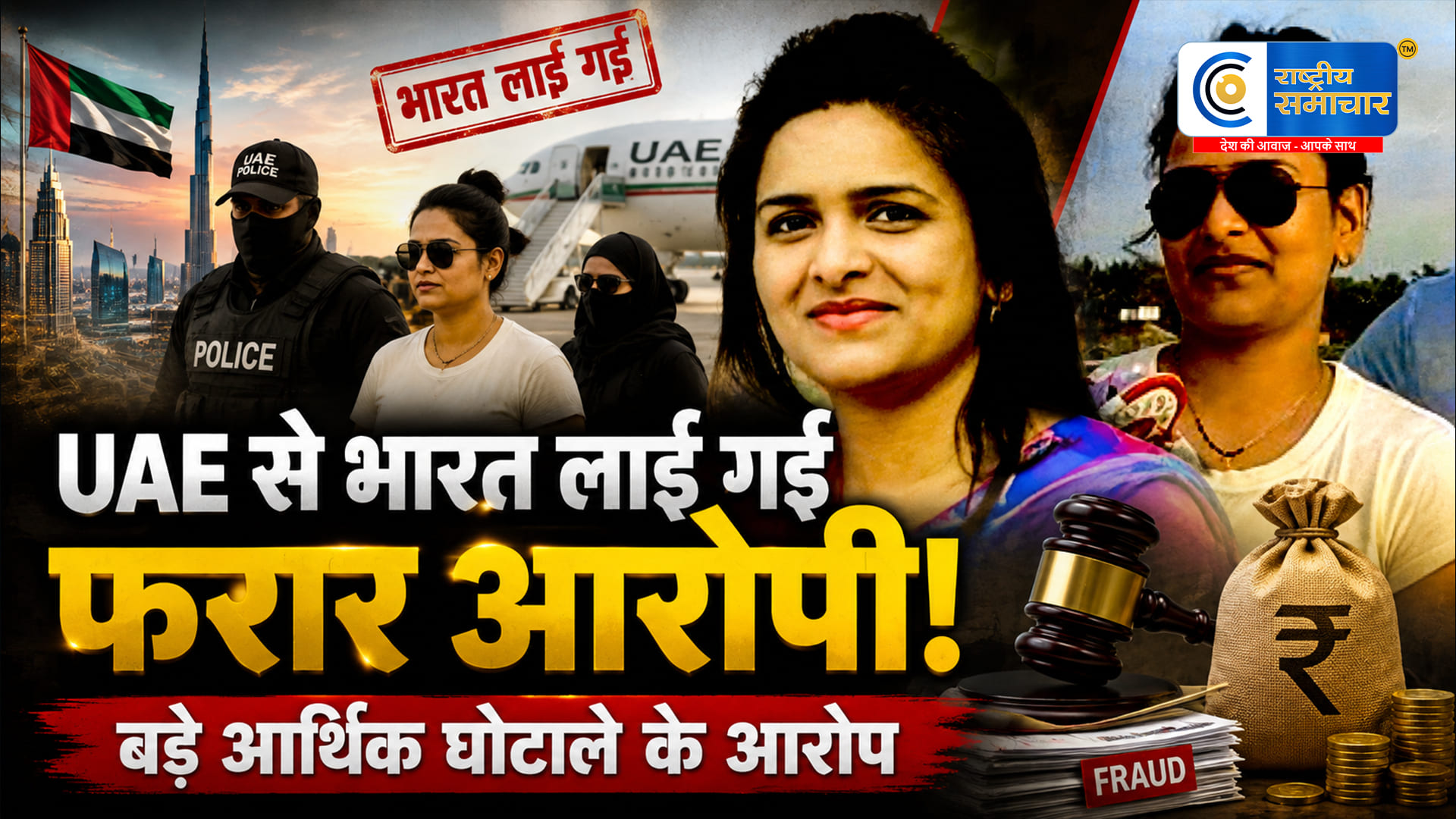आर्थिक धोखाधड़ी की आरोपीविशाखा राठौड़ UAE से भारत लाई गई, CBI को बड़ी सफलता
